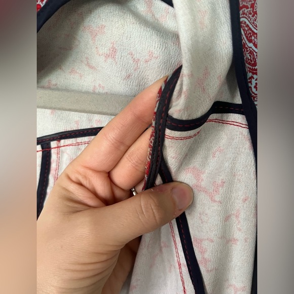 Diane Von Furstenberg Sleeveless Red & Blue Floral Mini Dress Women’s Size 2 - Picture 13 of 16